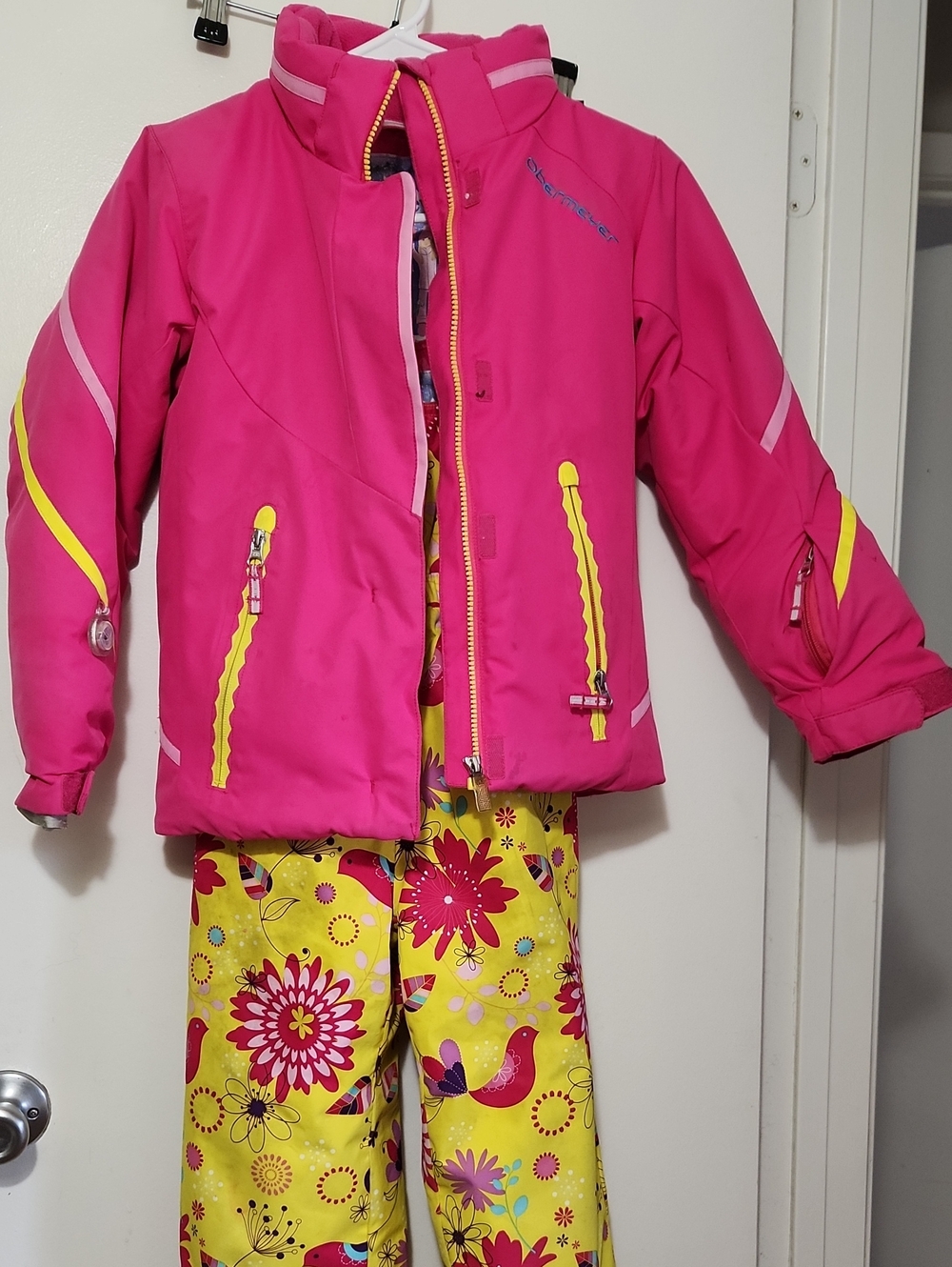 The Obermeyer I-Grow Original Extended Wear System Snowsuit Sz 6, Coat Sz 7